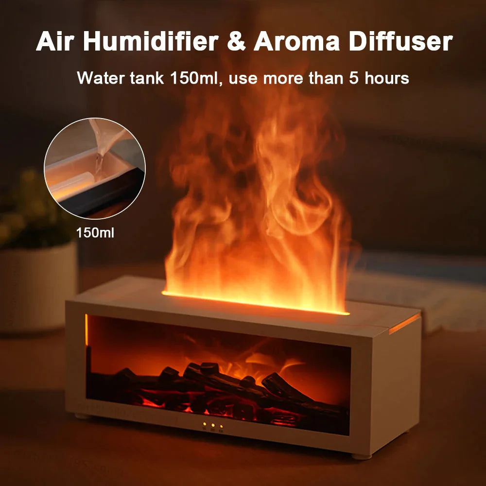 Cozy Flame Aromatherapy Diffuser – Relax with Essential Oils!✨✨