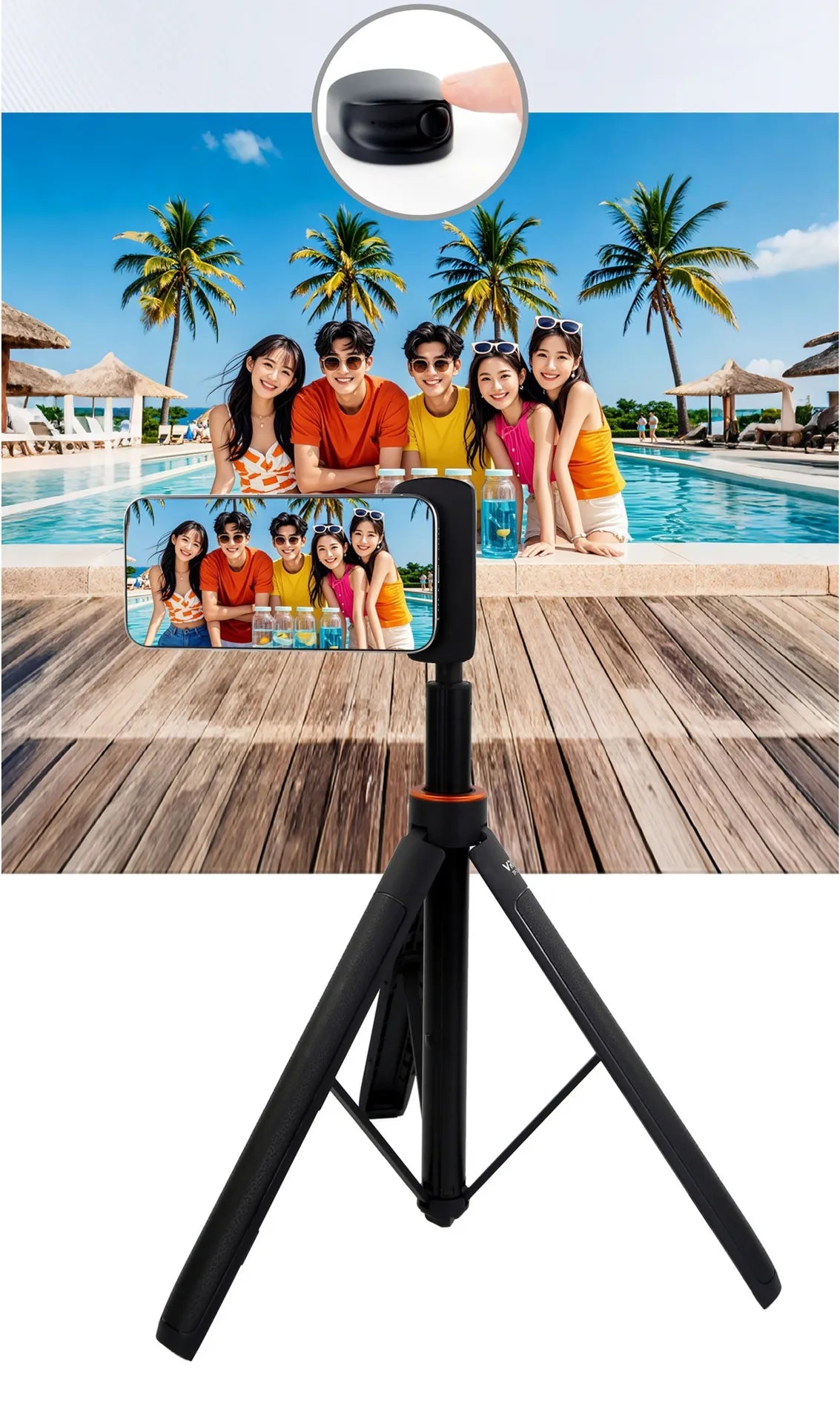 Bluetooth Phone Fill Light with Magnetic Mount.