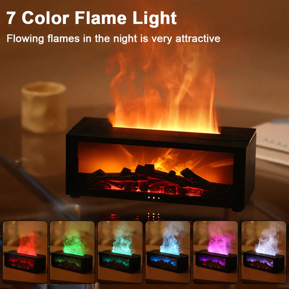 Cozy Flame Aromatherapy Diffuser – Relax with Essential Oils!✨✨