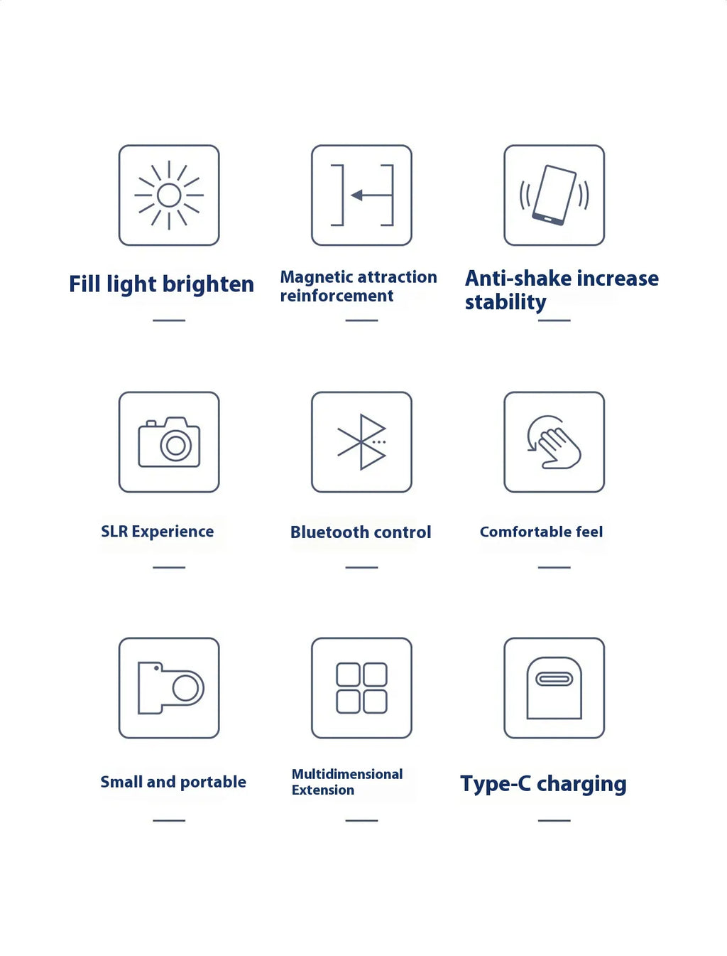 Bluetooth Phone Fill Light with Magnetic Mount.