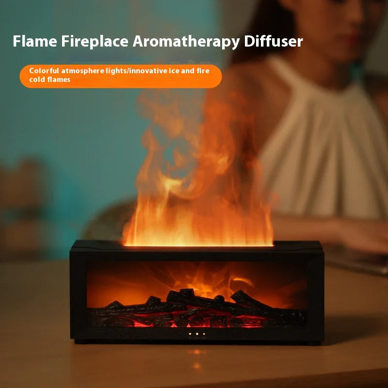 Cozy Flame Aromatherapy Diffuser – Relax with Essential Oils!✨✨