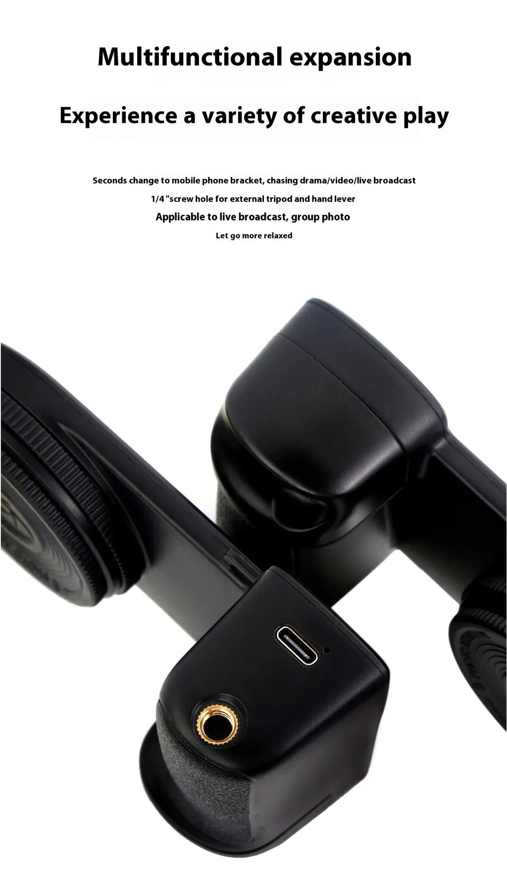 Bluetooth Phone Fill Light with Magnetic Mount.