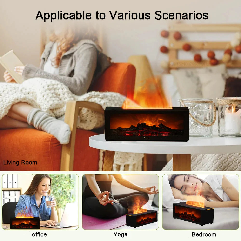 Cozy Flame Aromatherapy Diffuser – Relax with Essential Oils!✨✨